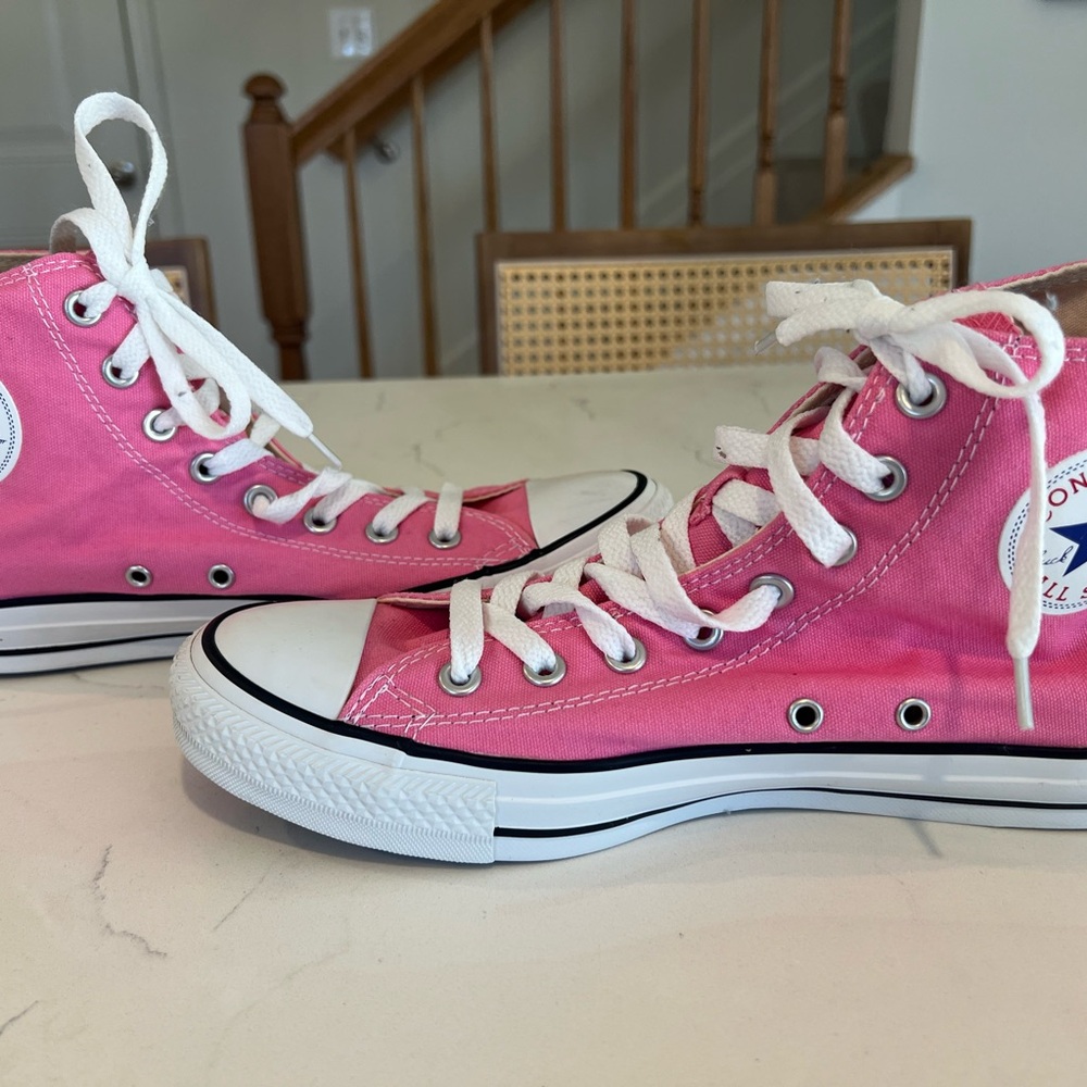 Converse Pink High-Top Sneakers - Picture 4 of 8